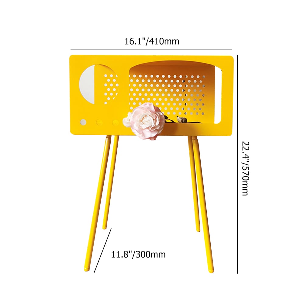 Minimalism TV Sculpt Display Shelving Unique End Table in Green window image