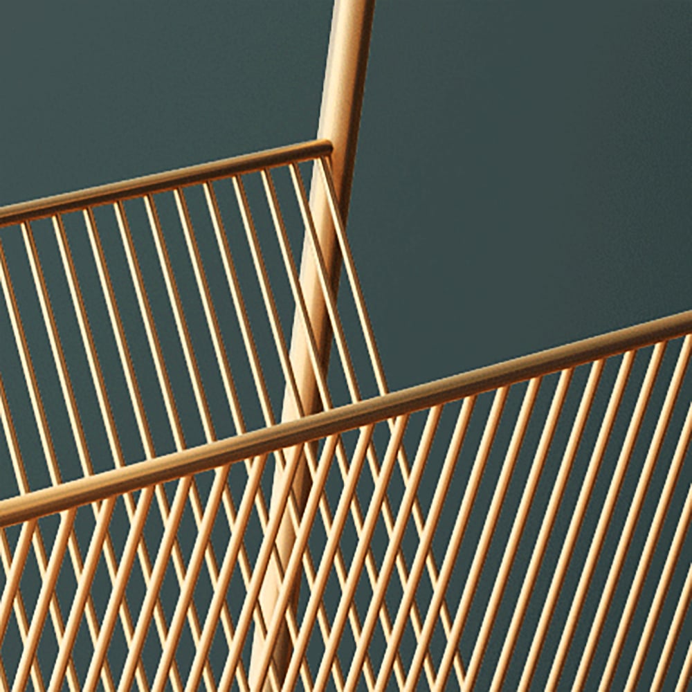 Gold Modern & Contemporary Side Table with Storage White Marble Top & Gold Metal Frame window image