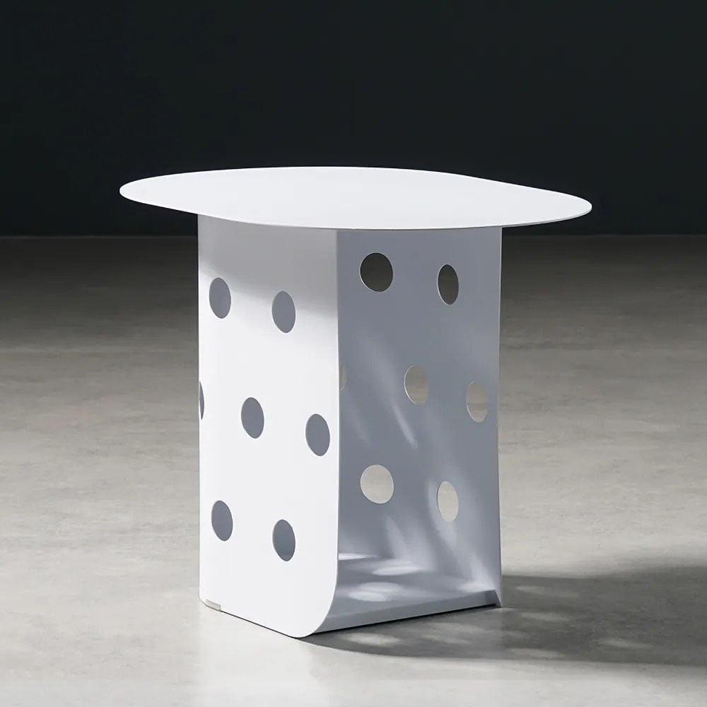 White Side Table with Storage window image