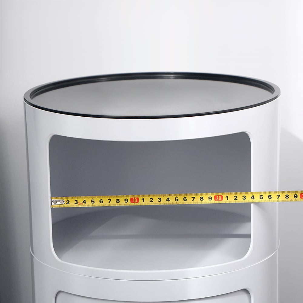 Table de chevet moderne de chambre blanche 3 portes image de fenêtre