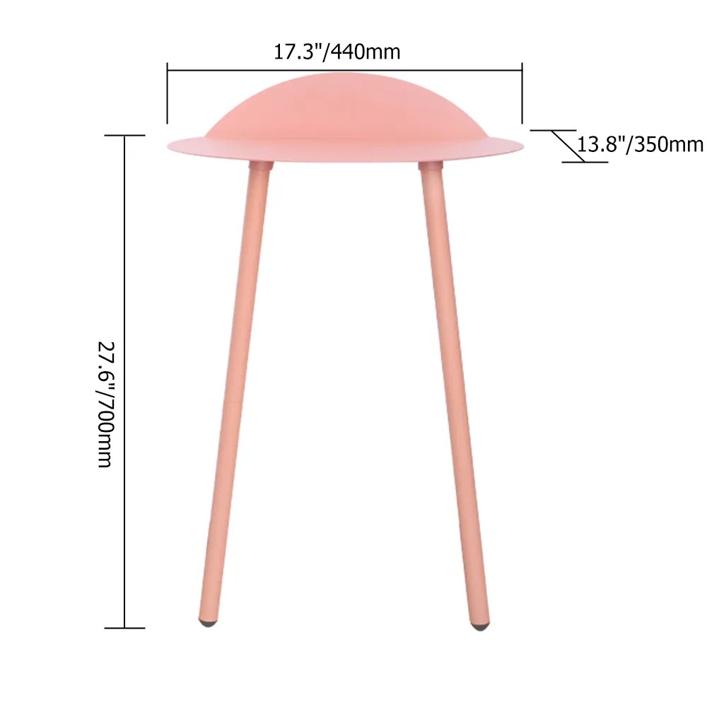 Pink End Table Modern Metal Side Table window image