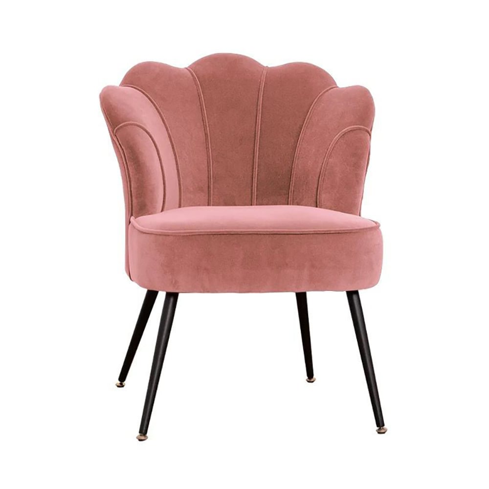 Modern Accent Chair Upholstered Velvet Accent Chair in Black window image