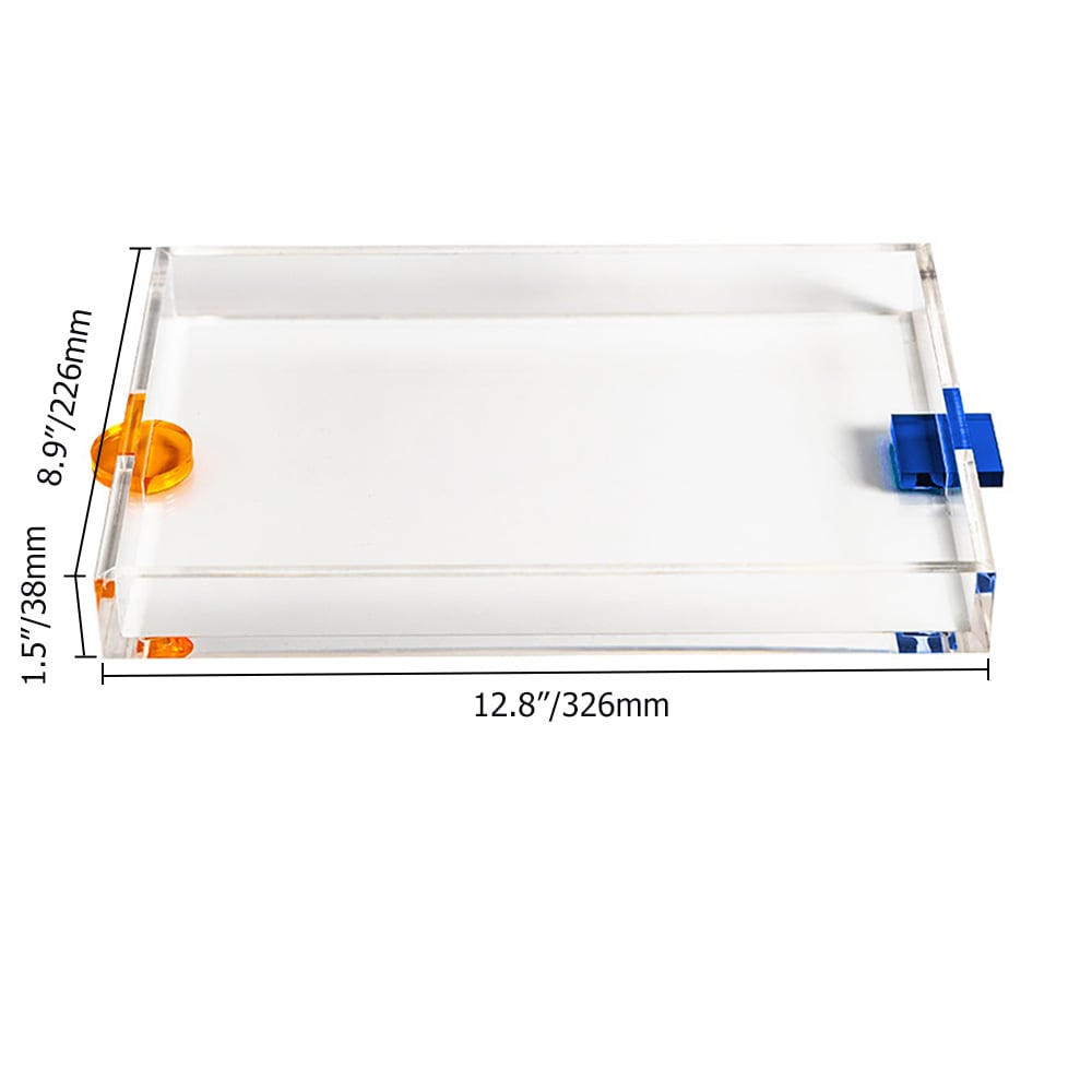 Modern Geometric Acrylic Organizer Decor Tray Set of 2 window image