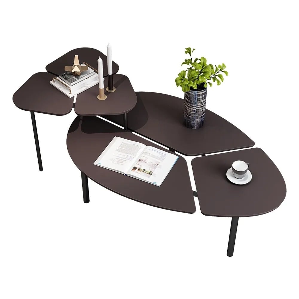 Coffee 2-Tiered Coffee Table Wooden Top window image