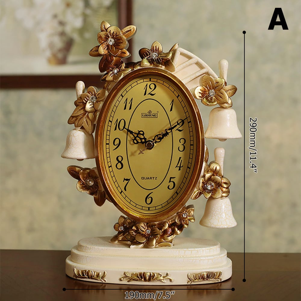 Reloj digital árabe de estilo retro europeo con exquisito diseño de tallado Imagen de ventana