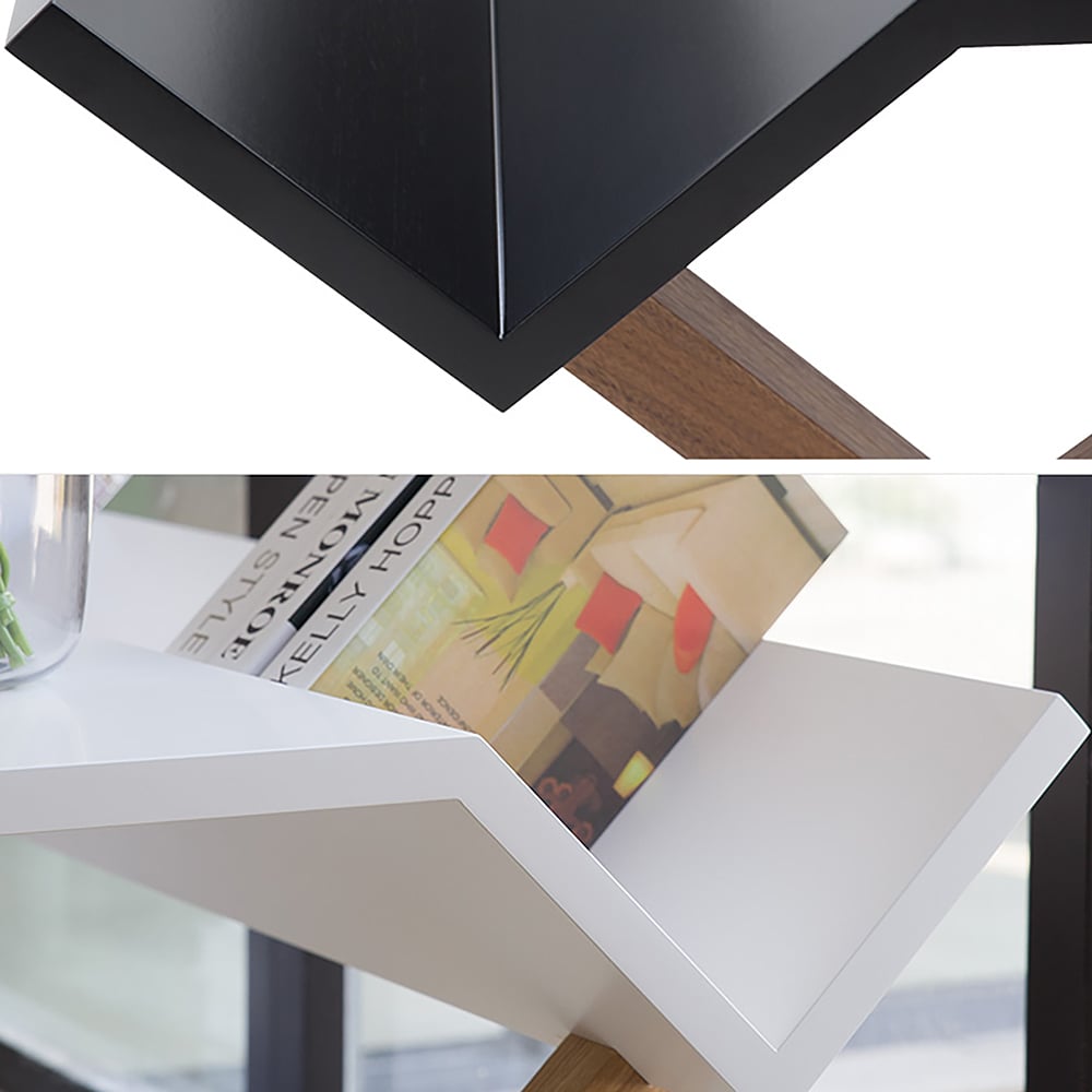 Modern Office Desk with Storage Computer Desk in Black window image