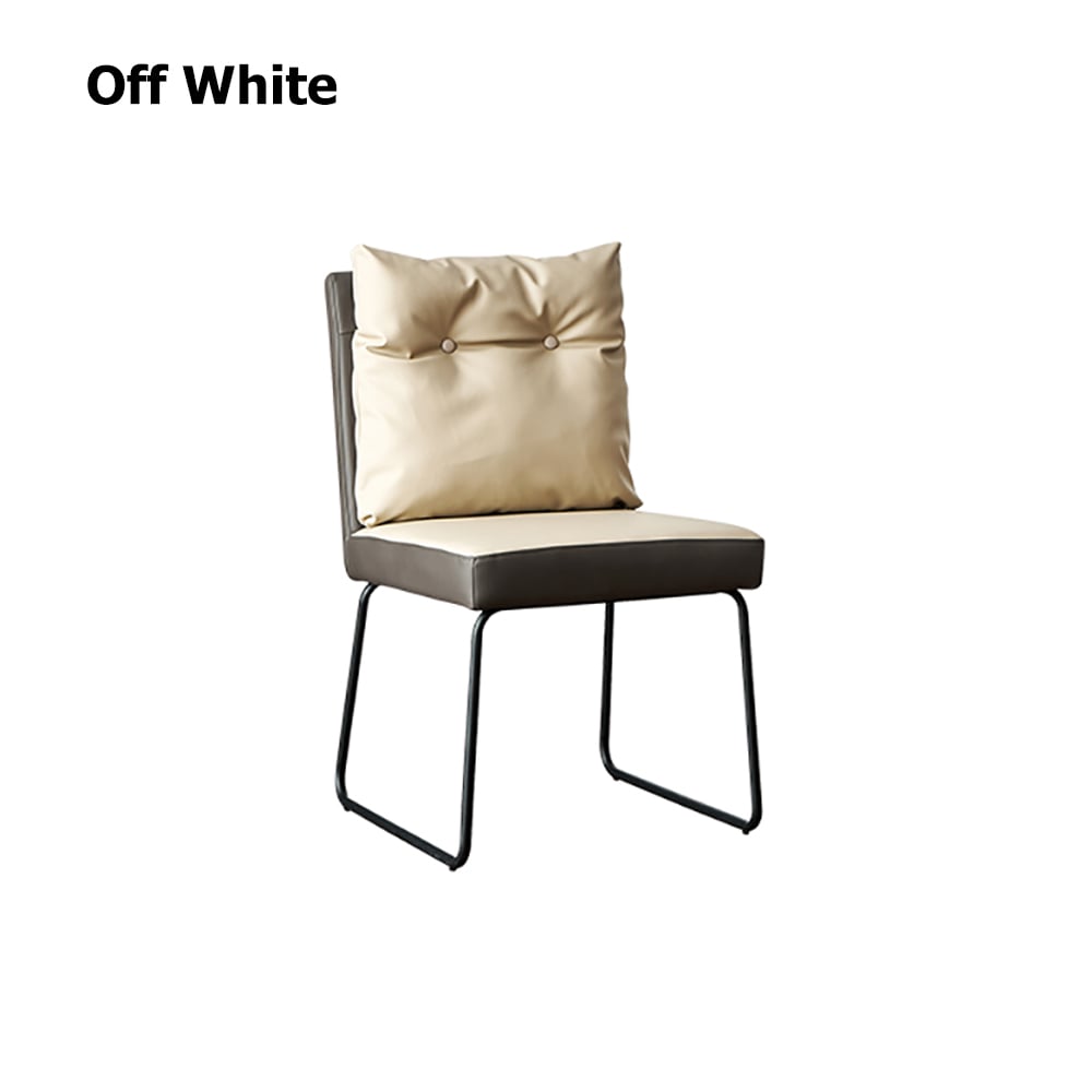 Contemporary Dining Chair with Sofa Backrest and Carbon Steel Legs window image