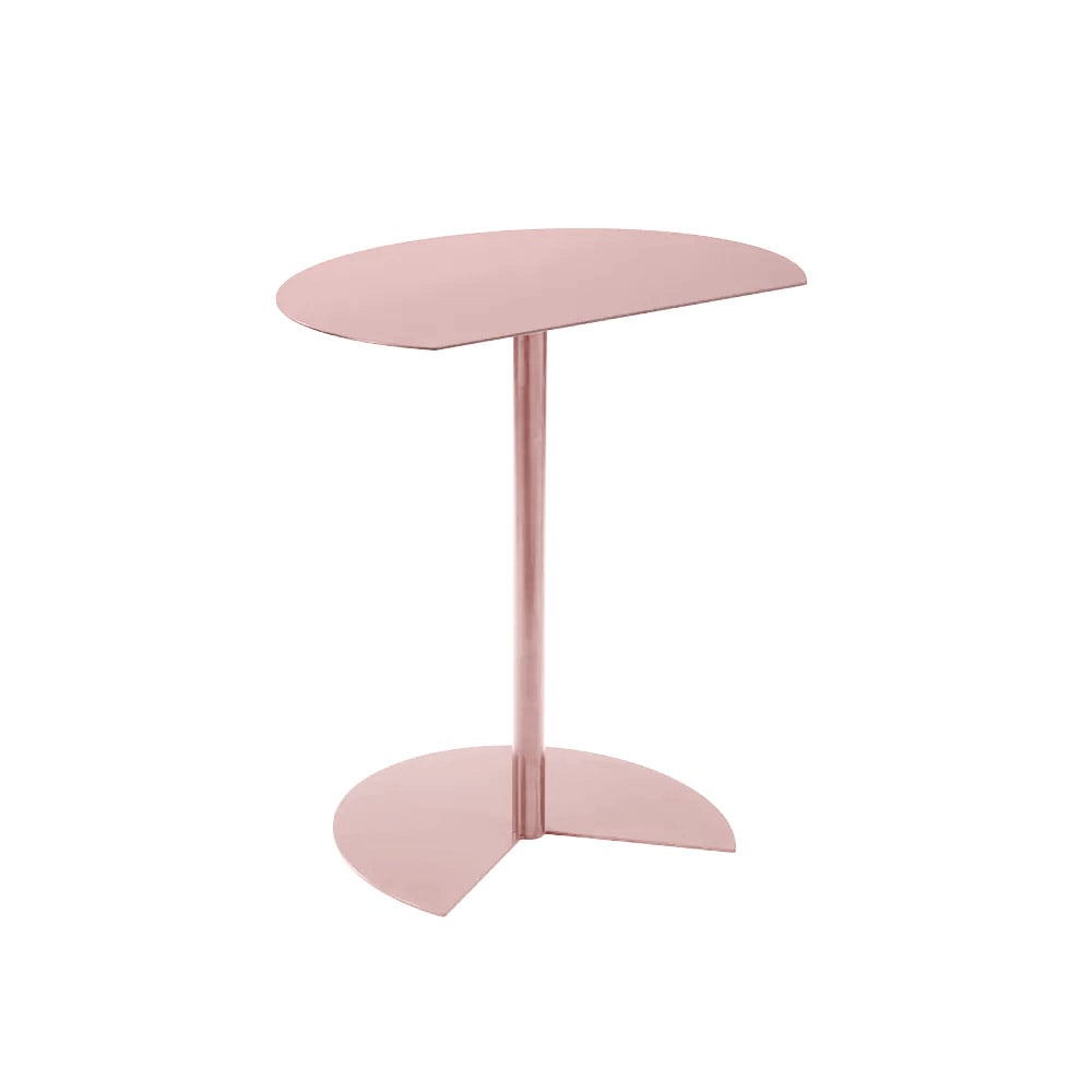 Modern End Table with Metal Side Table in Pink window image