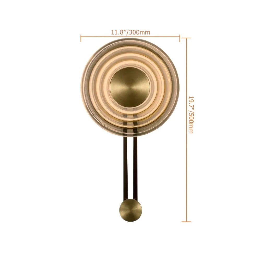Modern Wall Sconce Decorative LED Wall Light in Brass window image