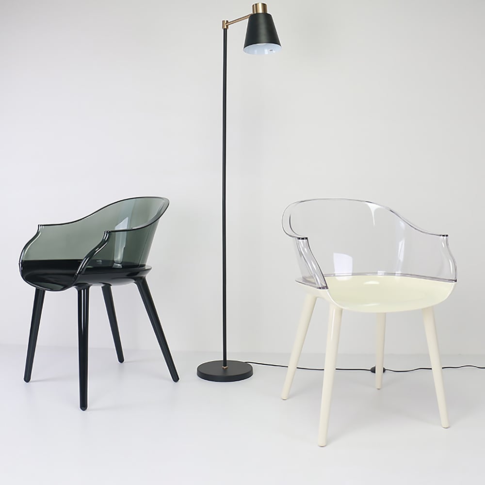 Modern Dining Chair High Back PC Material Dining Chair window image