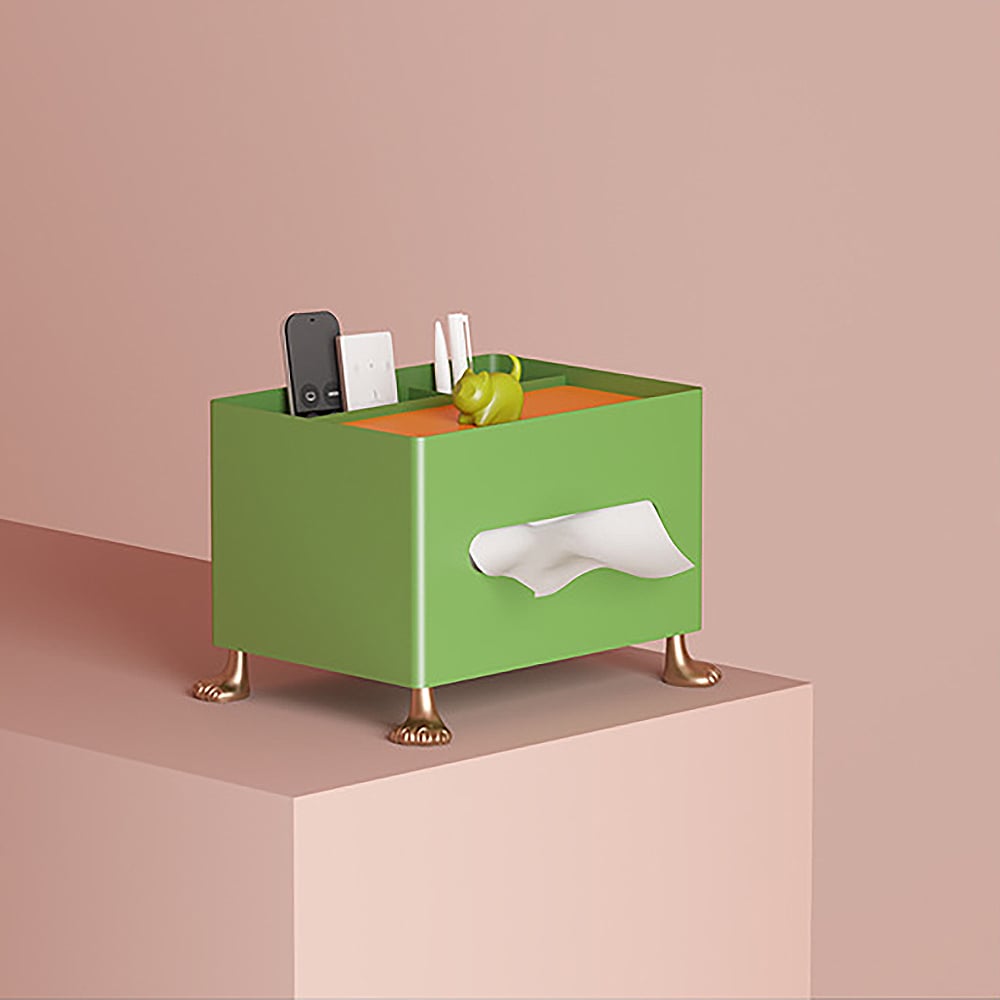 Rectangular Bathroom Desk Organiser Storage Box with Tissue Box window image