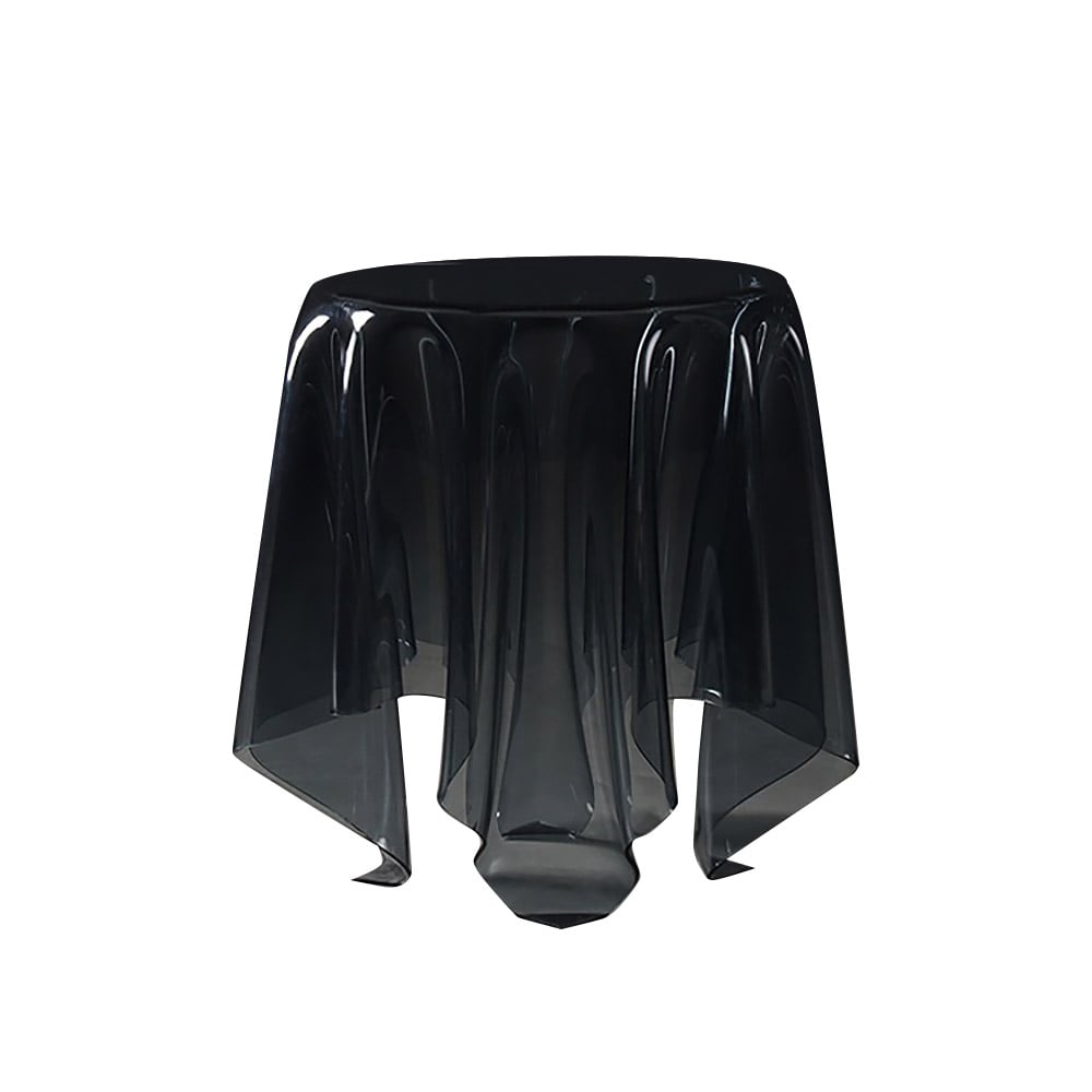 Nordic Creative Table d'appoint flottante ronde en PVC gris fumé image de fenêtre