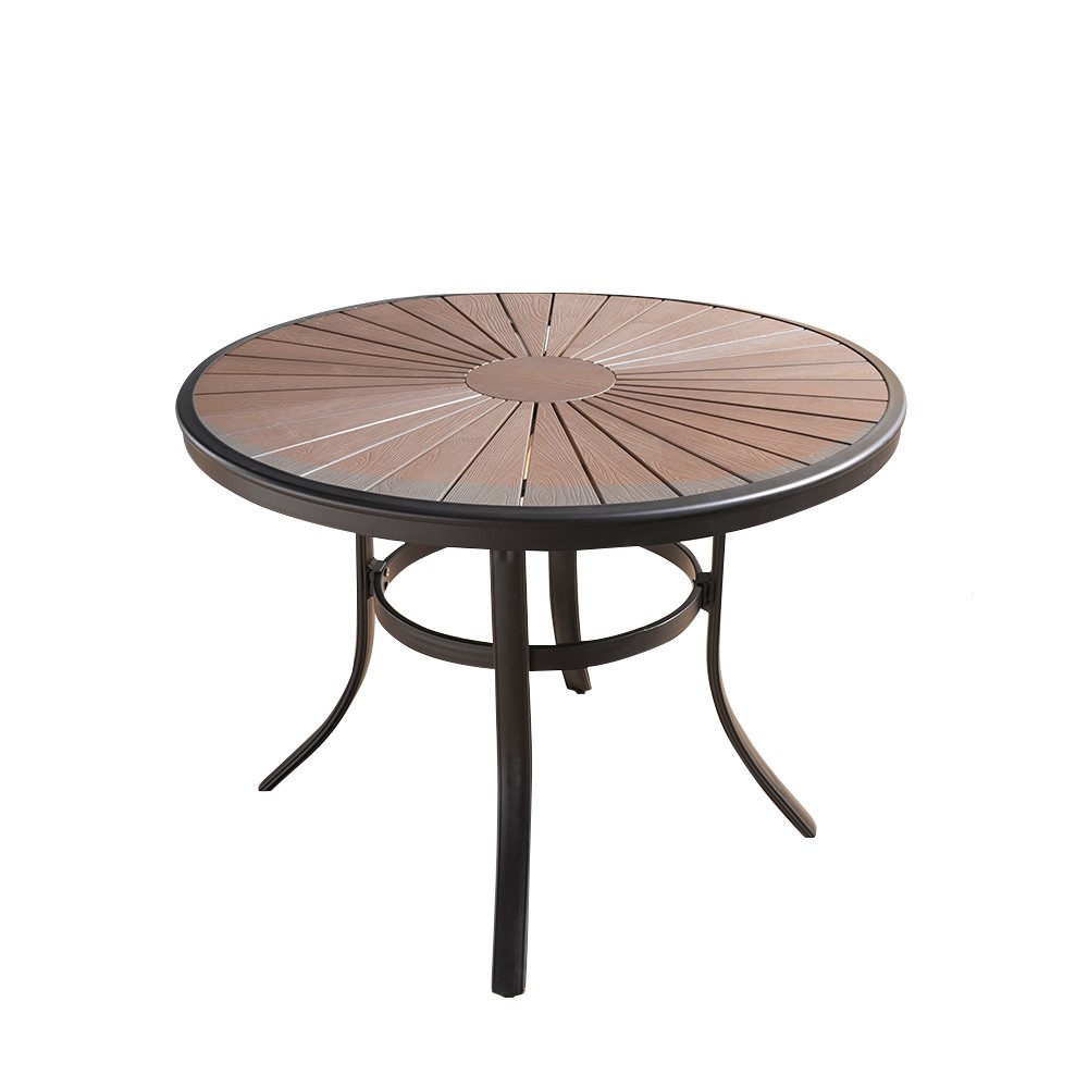 5-Pieces Patio Dining Set with Round Table and 4 Side Chair window image