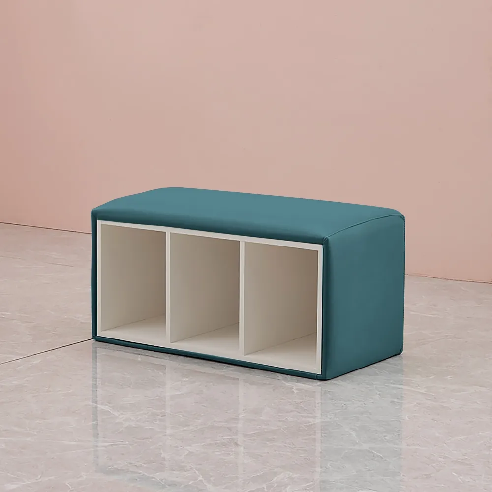 Blue Modern Shoe Storage Cubby Entryway Shoe Rack Large/Small Size Options window image