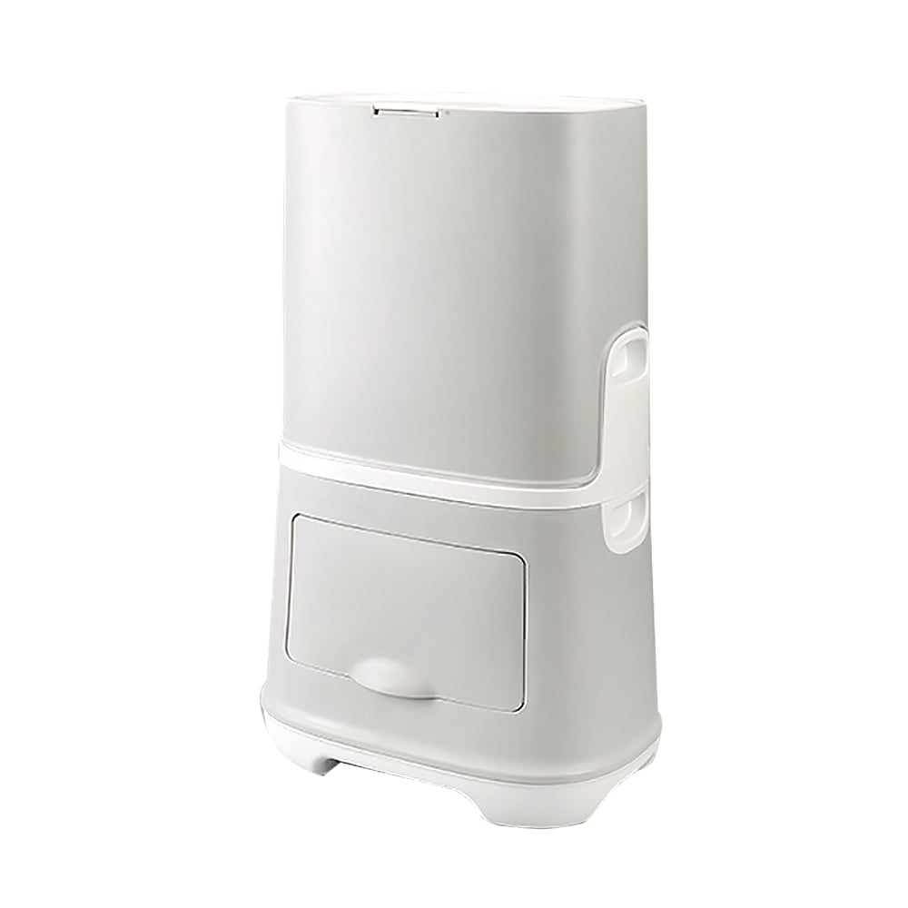 Poubelle de tri des ordures de cuisine avec tabouret et tiroir 5,28 gallon-gris image de fenêtre