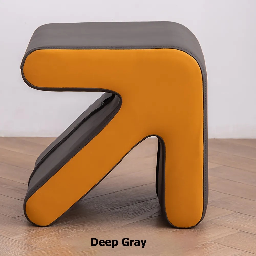 Arrow Ottoman PU Leather Upholstered Ottoman Stool window image