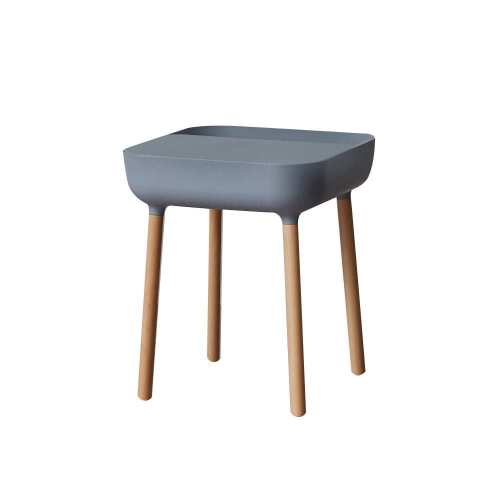 Set of 2 Blue Side Table with Storage Wood Modern End Table window image