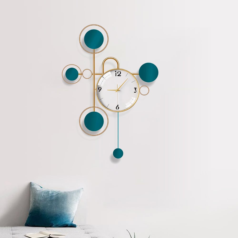 Nordic Creative Oversized Wall Clock with Metal Pendulum window image
