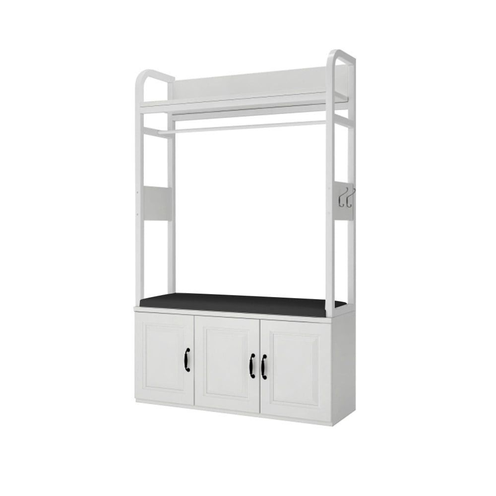 Entryway Wardrobe with Shoe Rack-Black window image