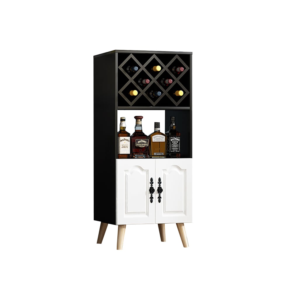 Contemporary Standing Wine Rack in Black&White window image