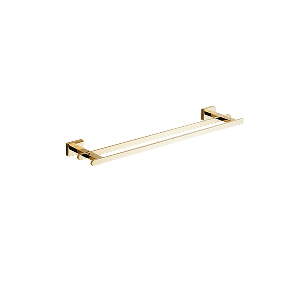 2-Bar Bathroom Golden Towel Rail Wall Mounted Towel Rail in Copper window image