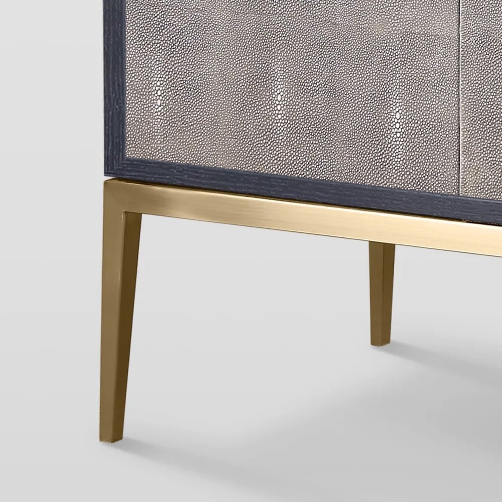 1550mm Grey Sideboard Buffet with 4 Doors Gold Stainless Steel Legs window image