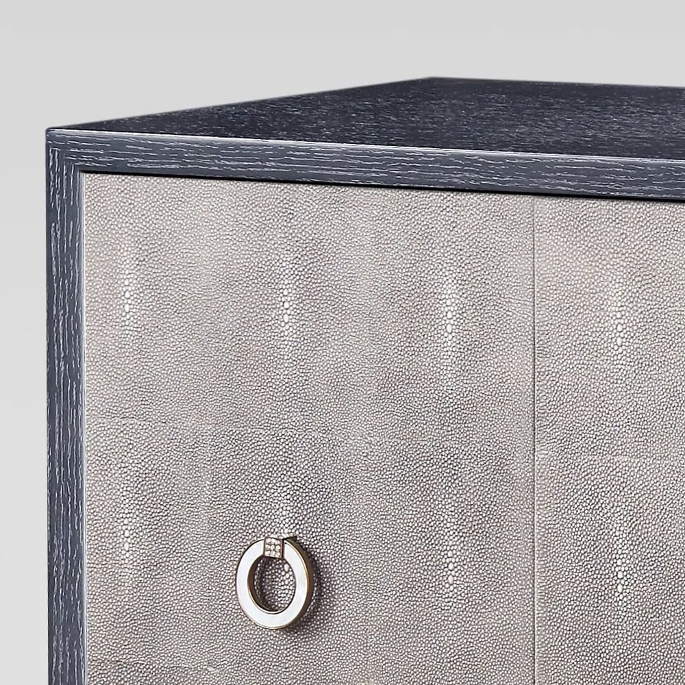 1550mm Grey Sideboard Buffet with 4 Doors Gold Stainless Steel Legs window image