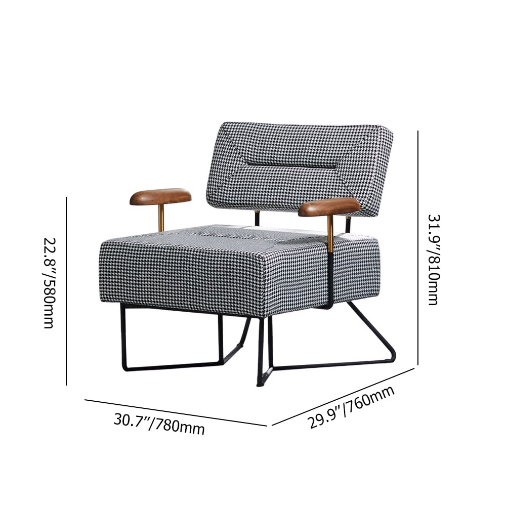 Sofá Individual de Estilo Nórdico de Tela imagen de ventana