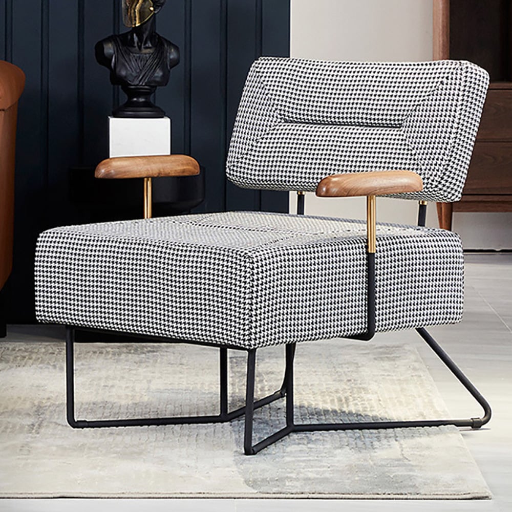 Sofá Individual de Estilo Nórdico de Tela imagen de ventana