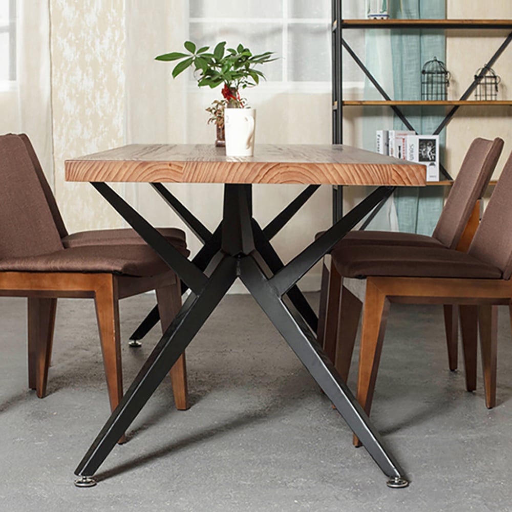 63" Industrial Large Computer Desk Natural Pine Wood Office Desk Writing Desk window image