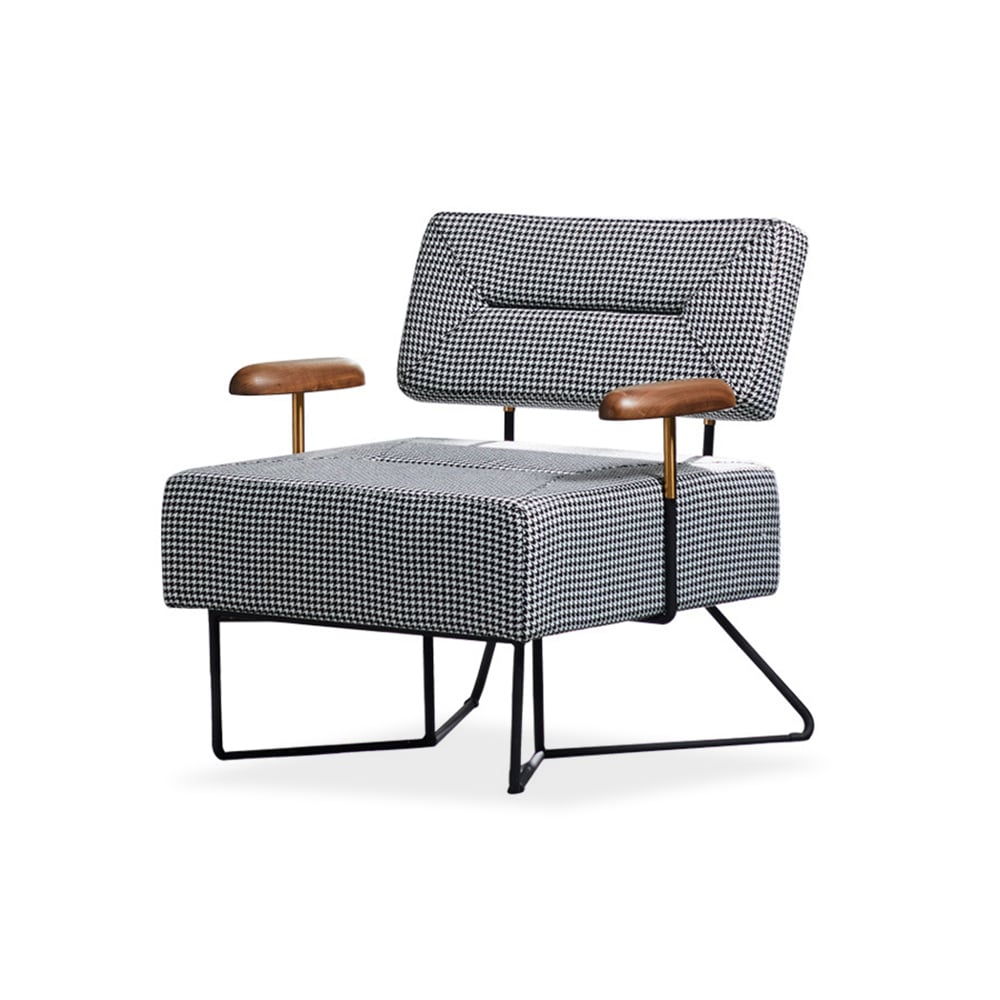 Sofá Individual de Estilo Nórdico de Tela imagen de ventana