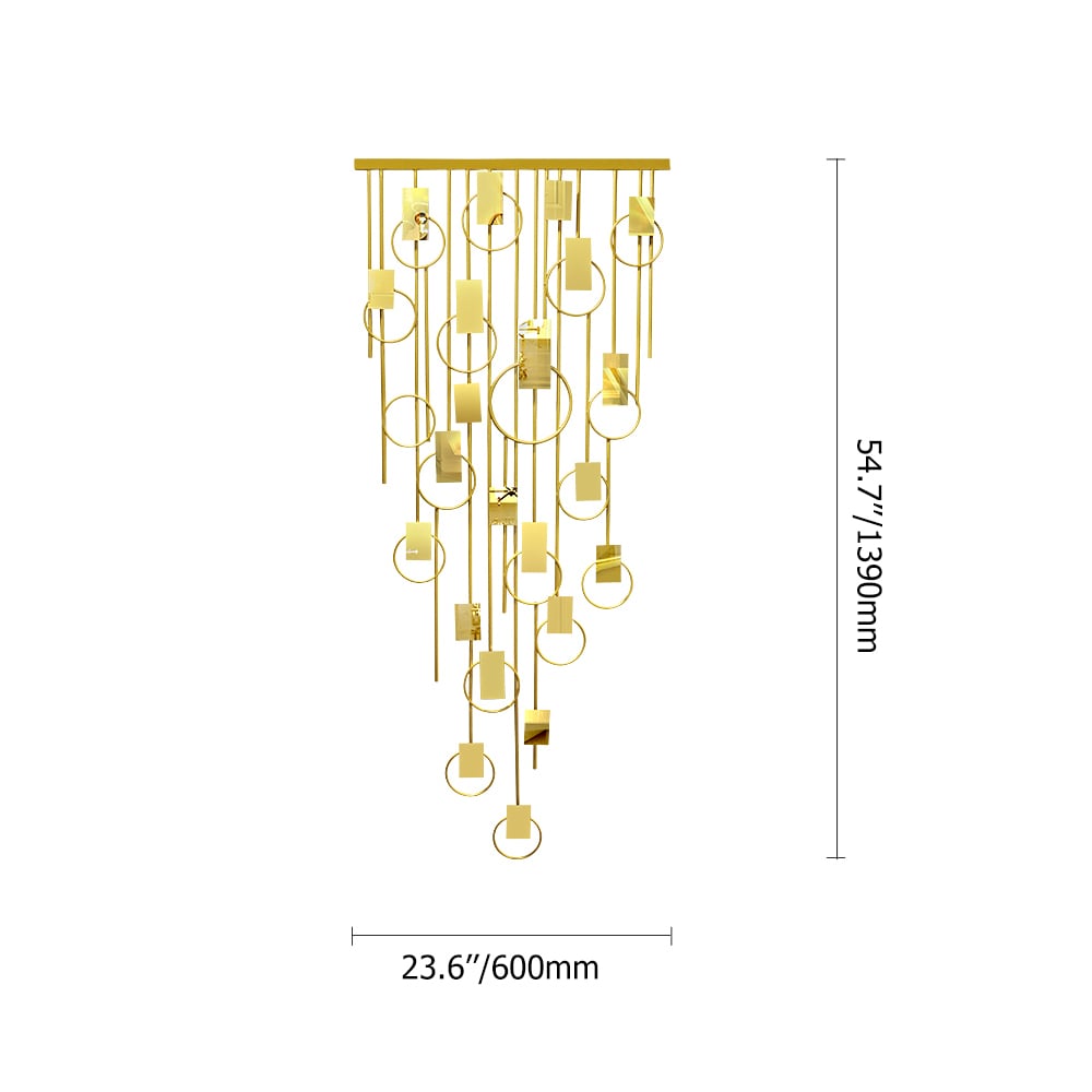 Light Luxury Gold Geometric Patterns Wall Decor Hanging Wall Accent window image