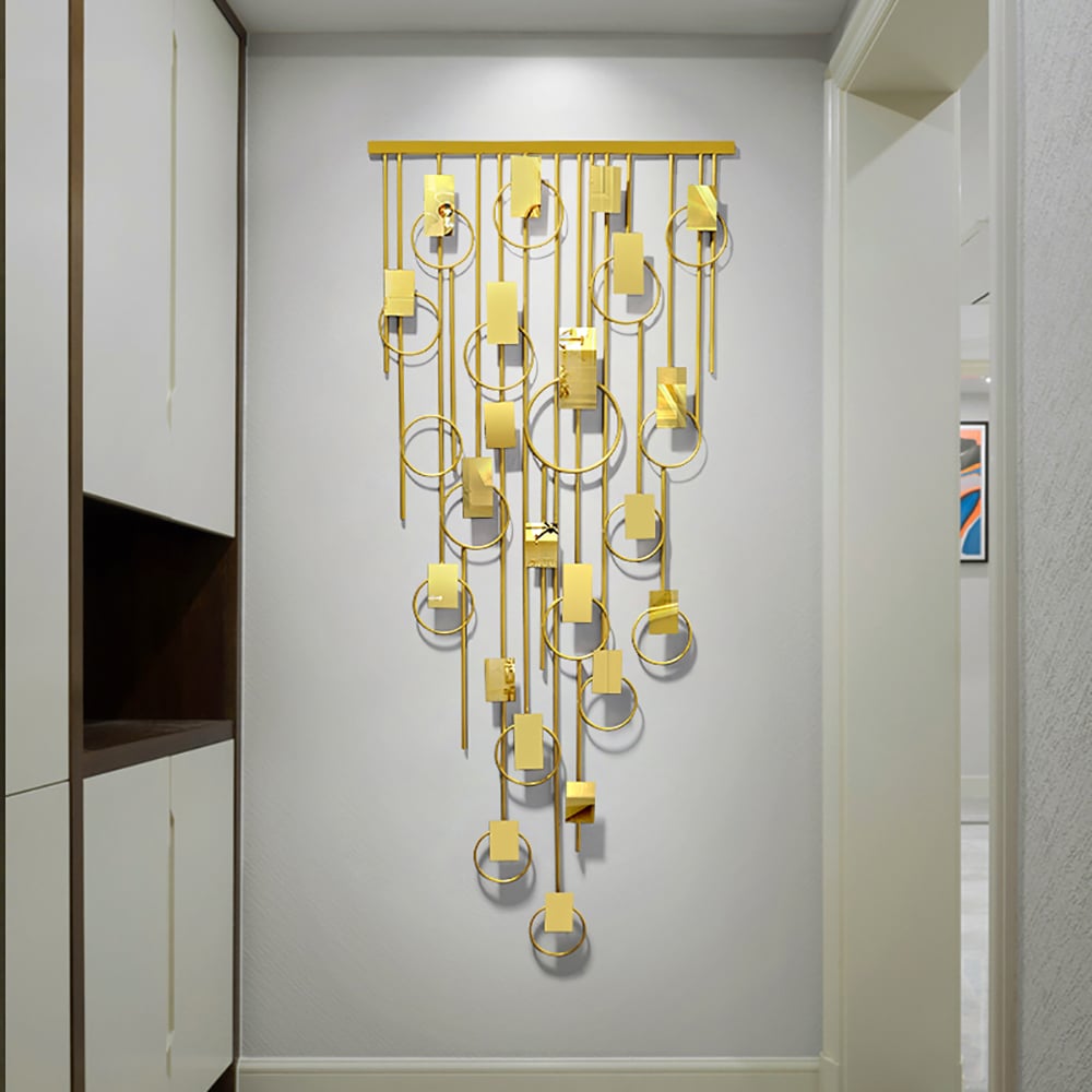 Light Luxury Gold Geometric Patterns Wall Decor Hanging Wall Accent window image