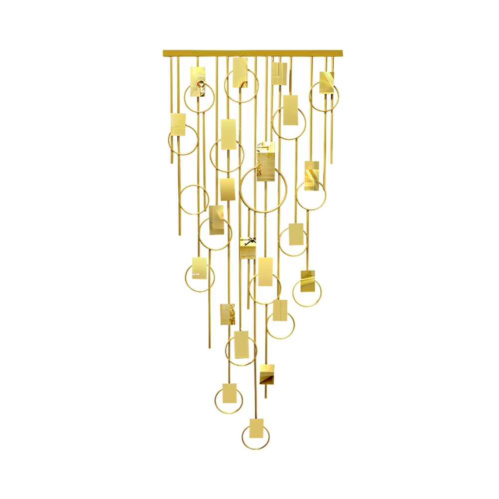Light Luxury Gold Geometric Patterns Wall Decor Hanging Wall Accent window image