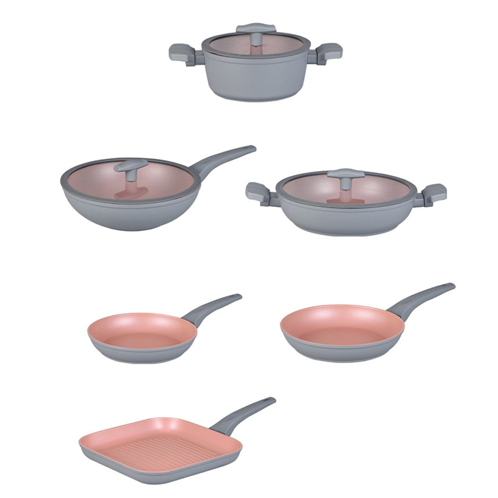 9 Pieces Nonstick Aluminum Cookware Set Pots and Pans Set window image