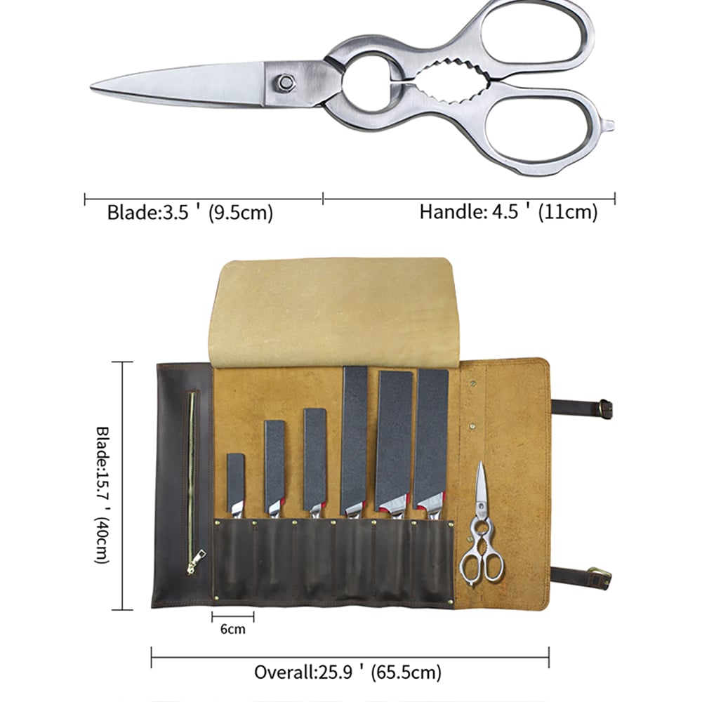 8 Pieces of Damascus Kitchen Knives window image