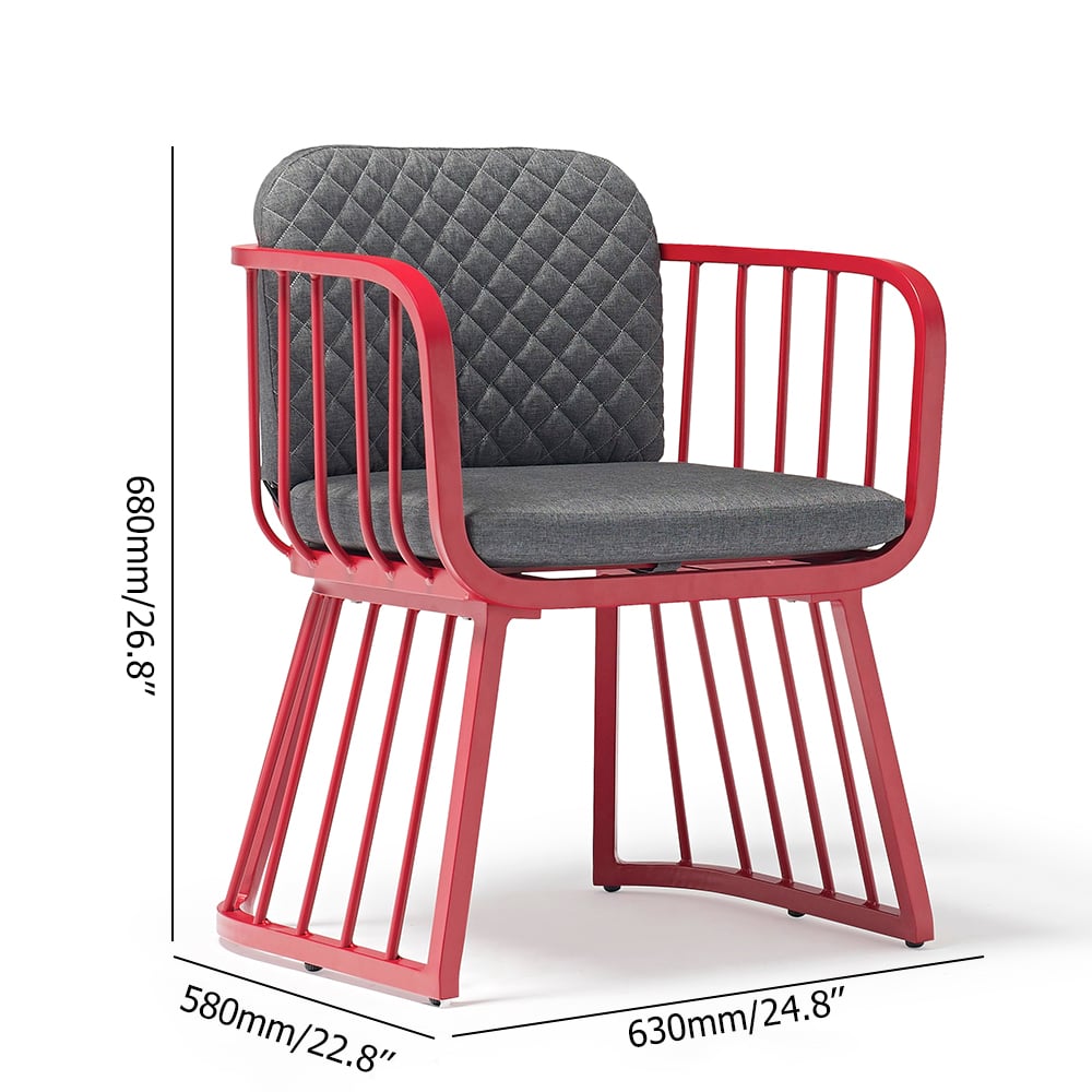 3-Pieces Patio Bistro Set with Two Armchairs and One End Table window image