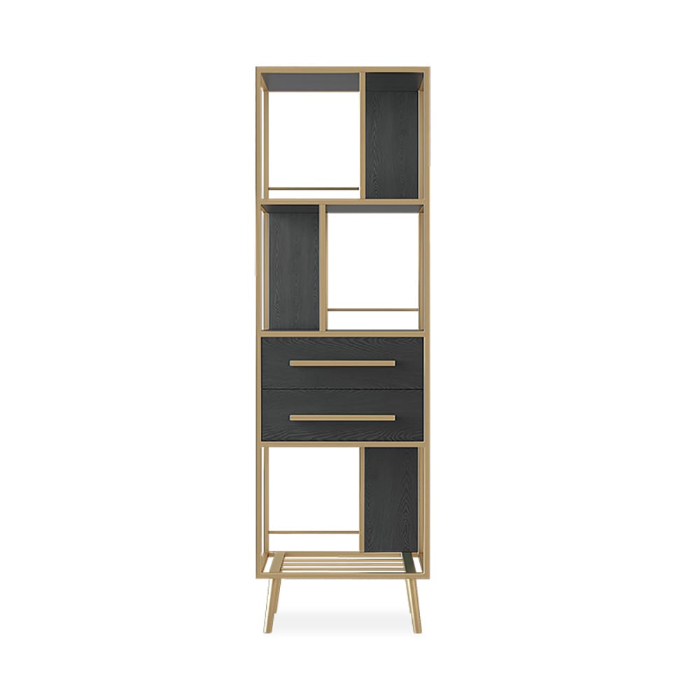 Light Luxury Postmodern Bookshelf with Two Drawers window image