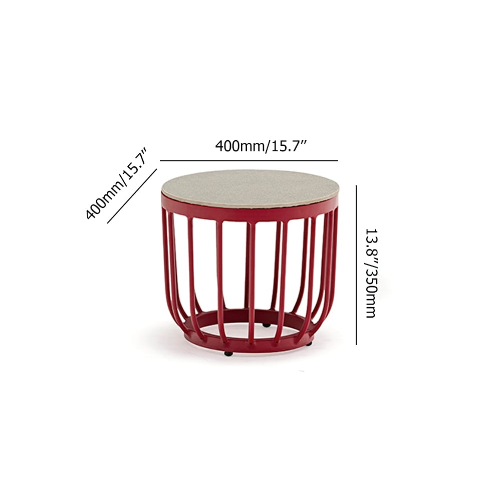 3-Pieces Patio Bistro Set with Two Armchairs and One End Table window image