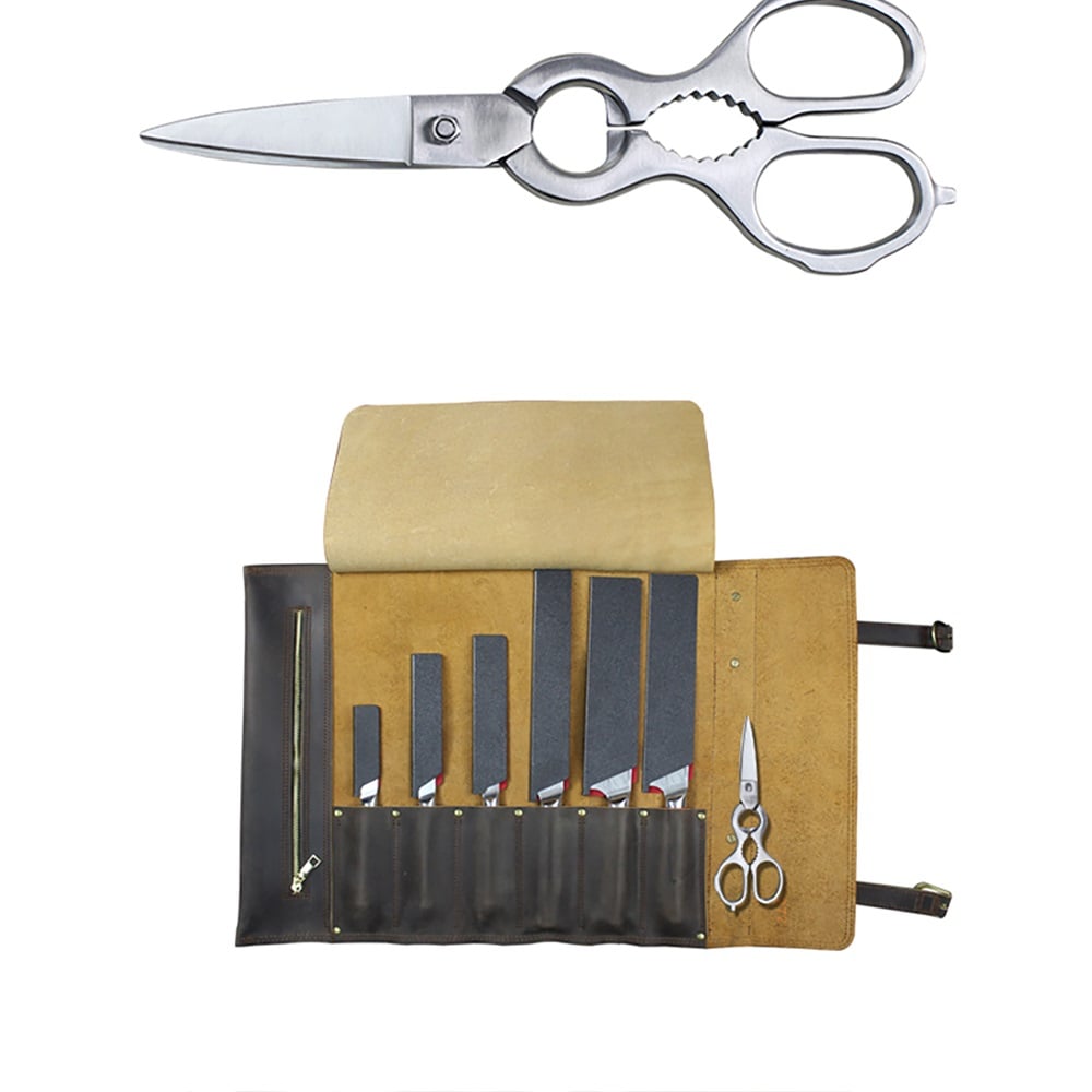 8 Pieces of Damascus Kitchen Knives window image