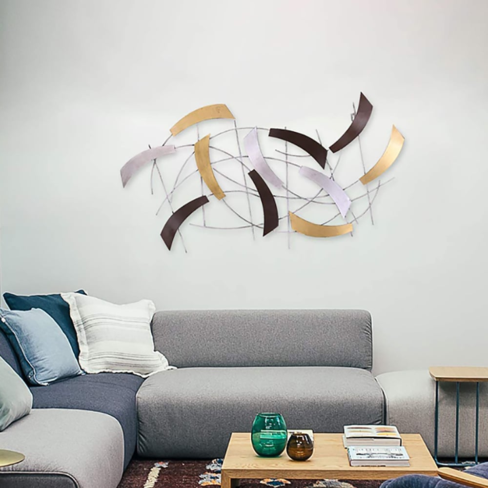 Décoration murale moderne en métal pour décoration murale abstraite irrégulière image de fenêtre