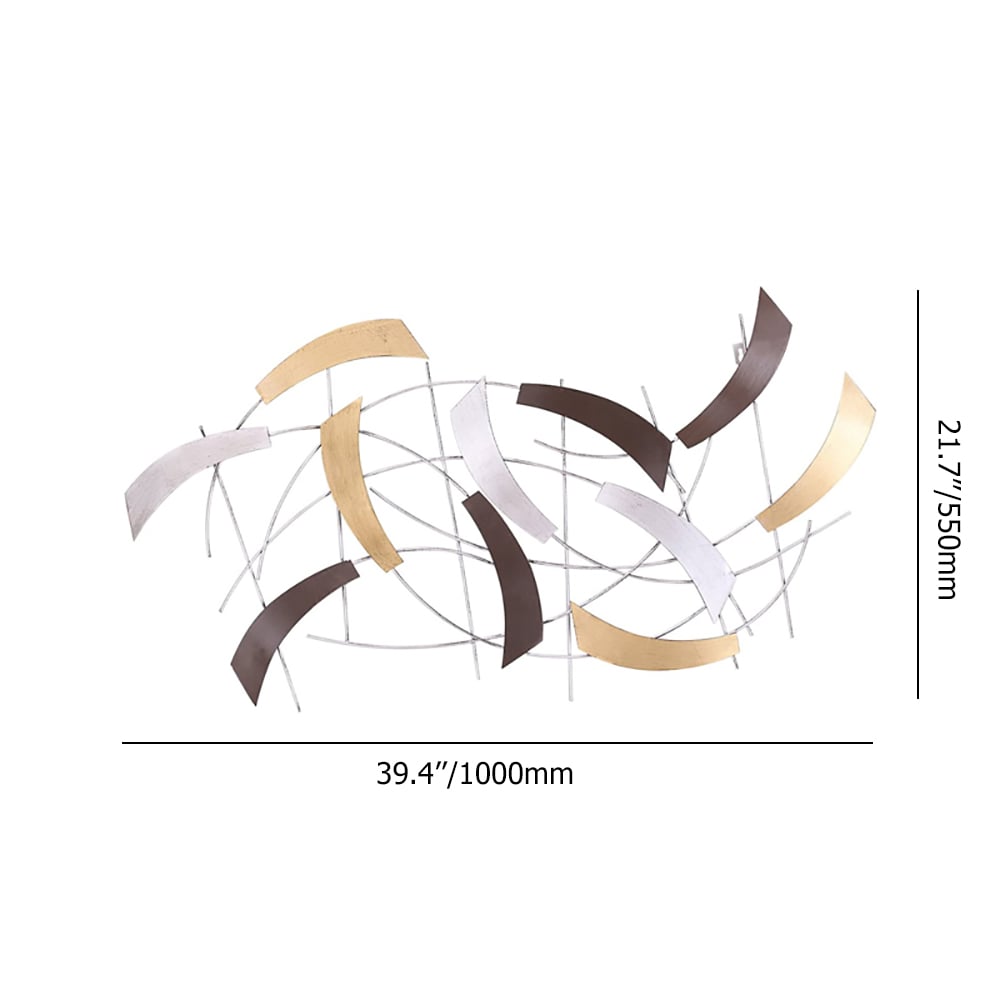 Décoration murale moderne en métal pour décoration murale abstraite irrégulière image de fenêtre