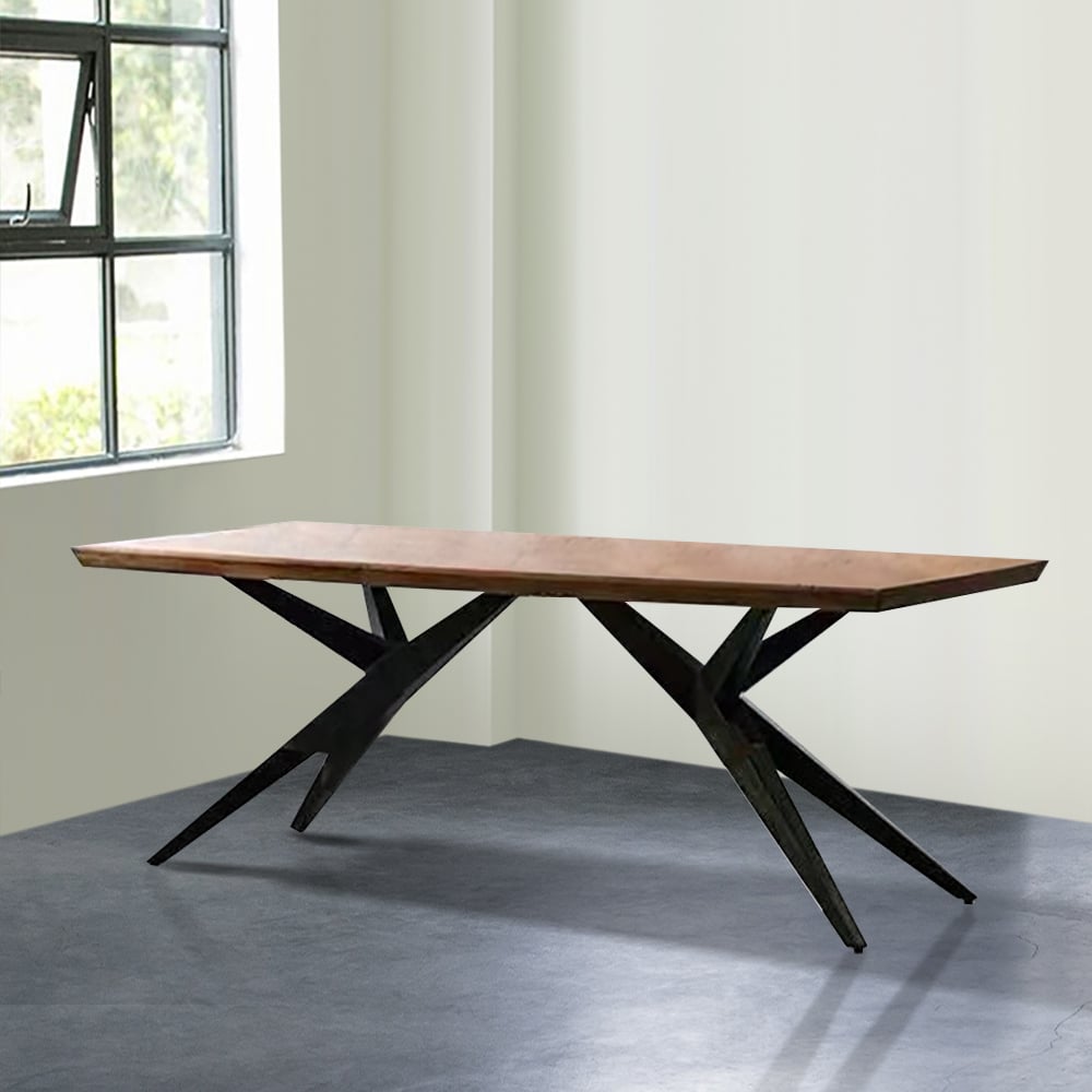 63" Industrial Large Computer Desk Natural Pine Wood Office Desk Writing Desk window image