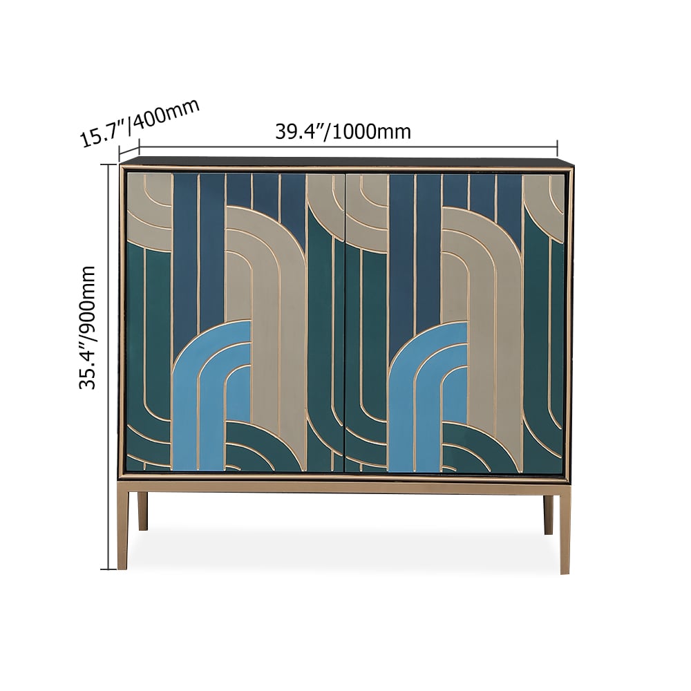 Vitrine multicolore de 1000 mm, 2 portes, 4 étagères image de fenêtre