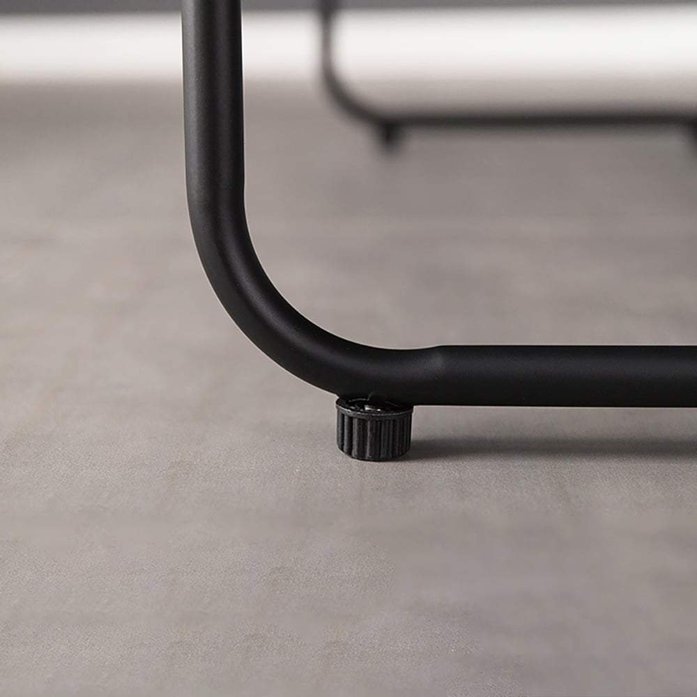 Nordic Black & Natural Coffee Table Solid Wood Minimalist Writing Desk window image