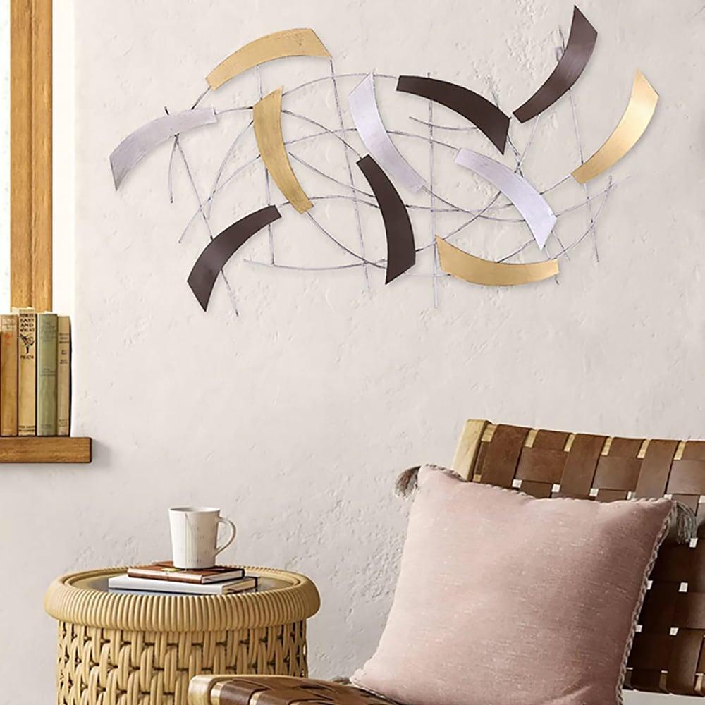 Décoration murale moderne en métal pour décoration murale abstraite irrégulière image de fenêtre