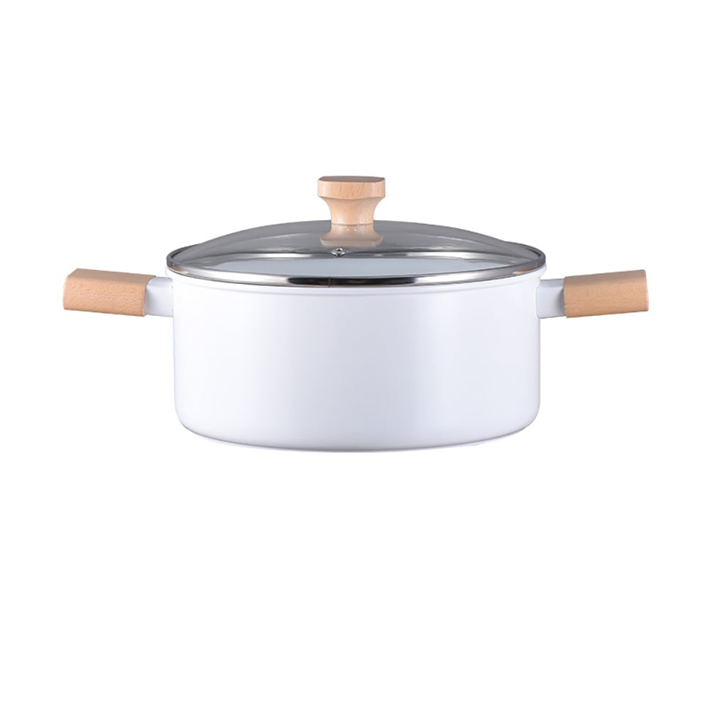 9 Pieces Nonstick  Aluminum Cookware Set Pots And Pans Set with Beech Handle window image