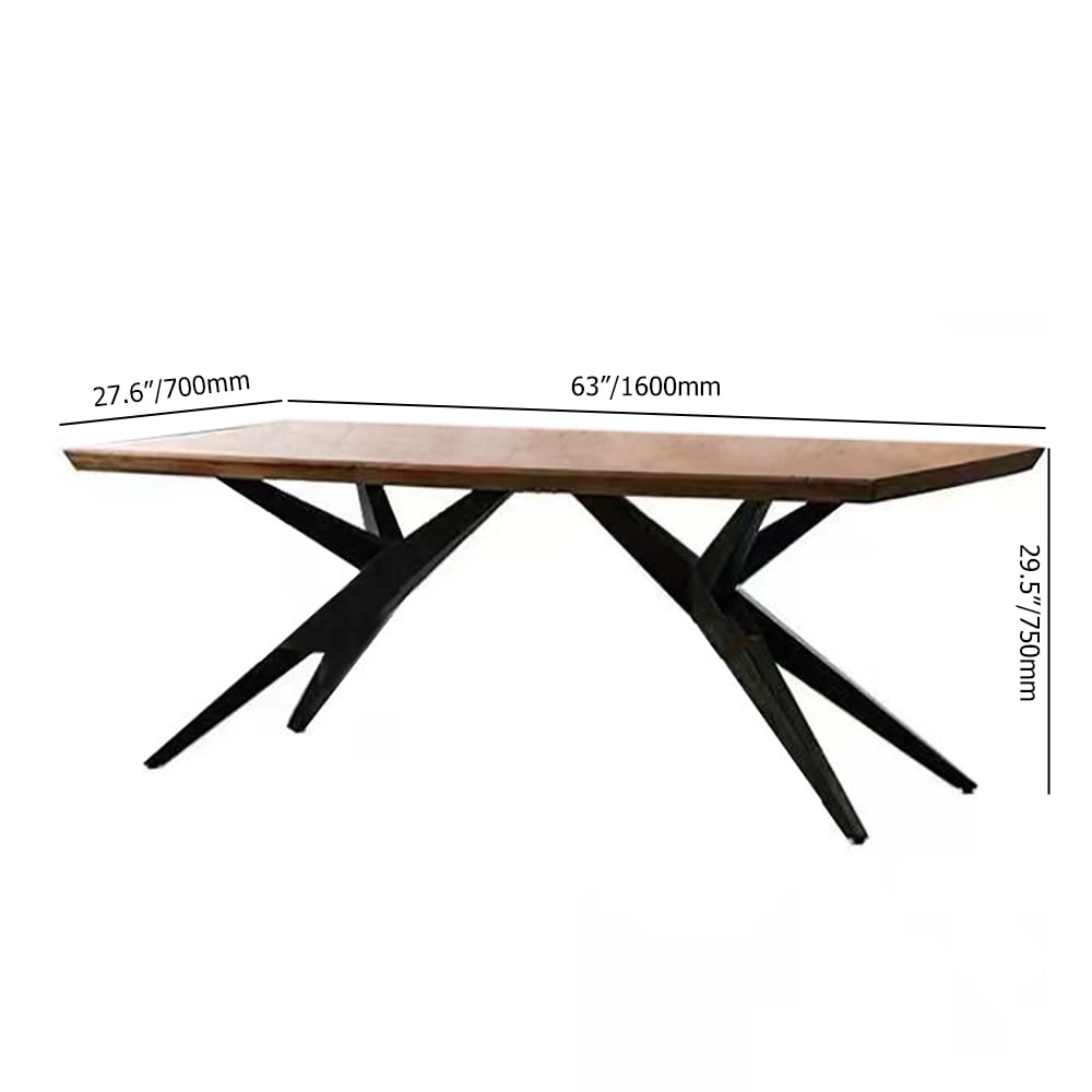 63" Industrial Large Computer Desk Natural Pine Wood Office Desk Writing Desk weights dimensions image