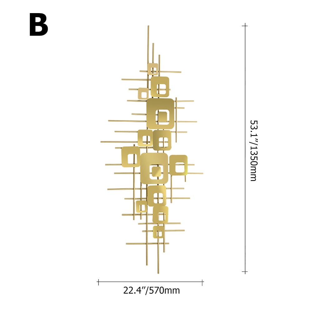 Nordic Luxury 3D Geometric Wall Decor Home Hollow-Out Wall Accent window image