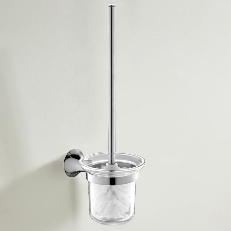 Juego de accesorios de baño de latón de 4 piezas toallero, toallero y jabón, color cromado Imagen de ventana